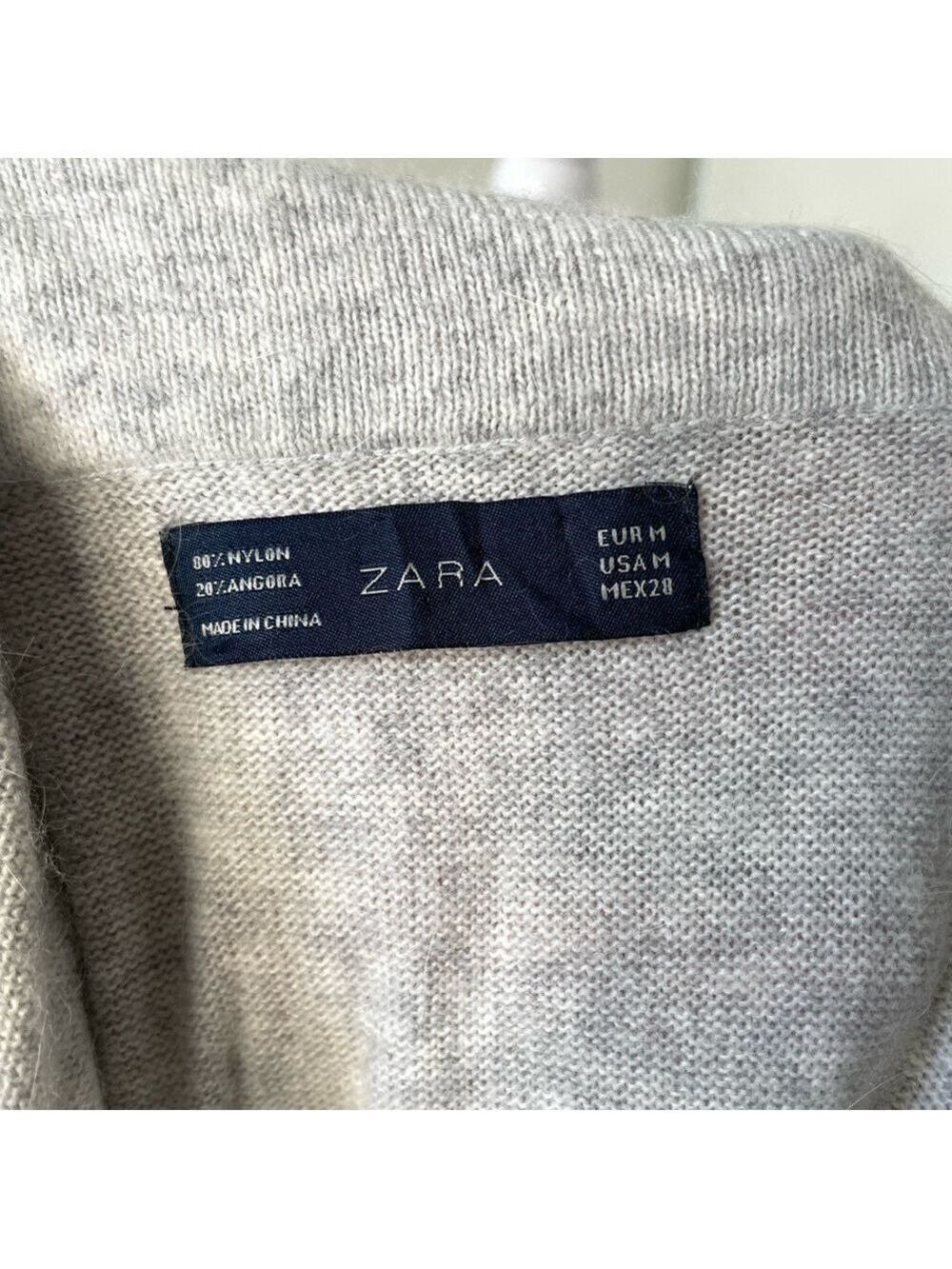 Zara Angora Blend Sequin Cowl Sleeveless Sweater M - Picture 7 of 8